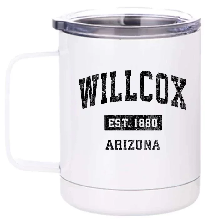 Willcox Arizona Az Vintage Sports Established Front & Back 12oz Stainless Steel Tumbler Cup