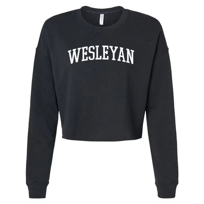 Wesleyan Athletic Arch College University @ Alumni Cropped Pullover Crew