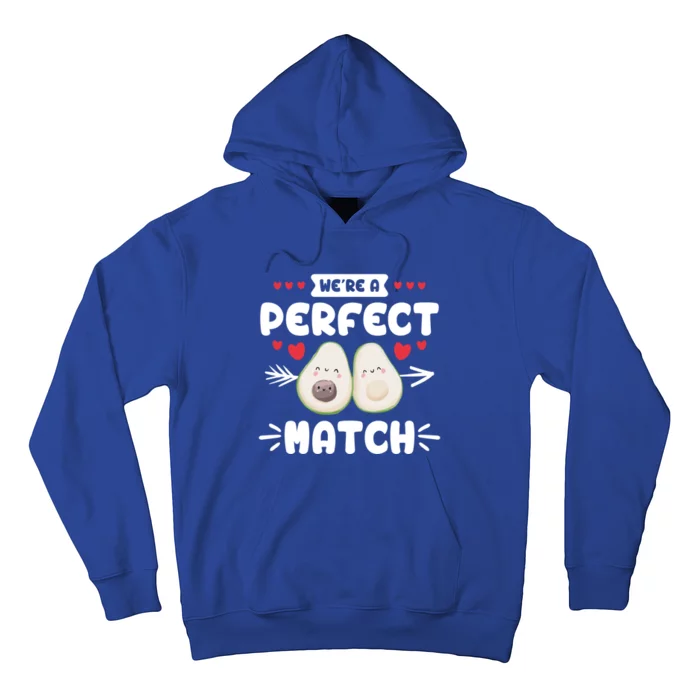 We Are A Perfect Match Couple Love Vegan Valentine's Day Cute Gift Hoodie