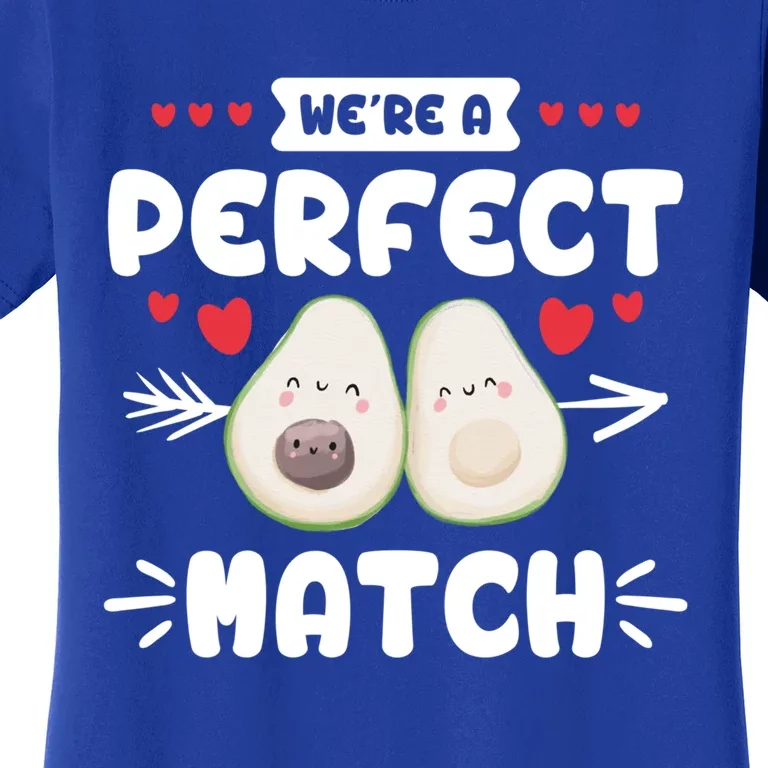 We Are A Perfect Match Couple Love Vegan Valentine's Day Cute Gift Women's T-Shirt