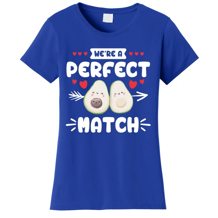 We Are A Perfect Match Couple Love Vegan Valentine's Day Cute Gift Women's T-Shirt