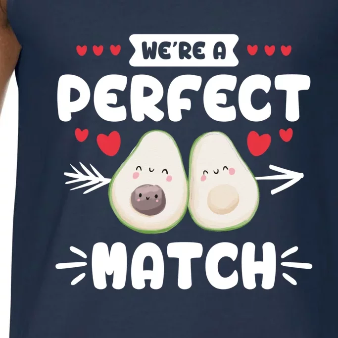 We Are A Perfect Match Couple Love Vegan Valentine's Day Cute Gift Comfort Colors® Tank Top