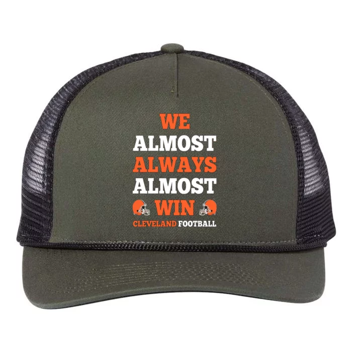 We Almost Always Almost Win Shirt Cleveland Football Retro Rope Trucker Hat Cap