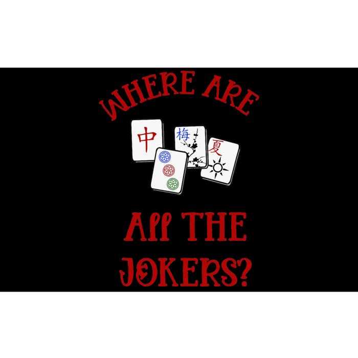 Where Are All The Jokers Funny Mahjong Bumper Sticker