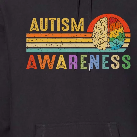 World Autism Awareness Neurodiversity Autistic April Sunset Premium Hoodie