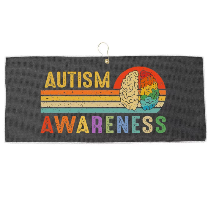 World Autism Awareness Neurodiversity Autistic April Sunset Large Microfiber Waffle Golf Towel