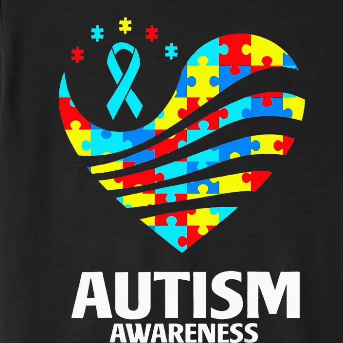 World Autism Awareness Puzzle Pieces Heart Autistic ChromaSoft Performance T-Shirt