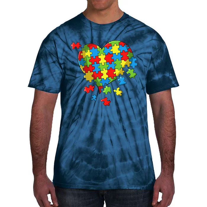 World Autism Awareness Day Heart Tie-Dye T-Shirt