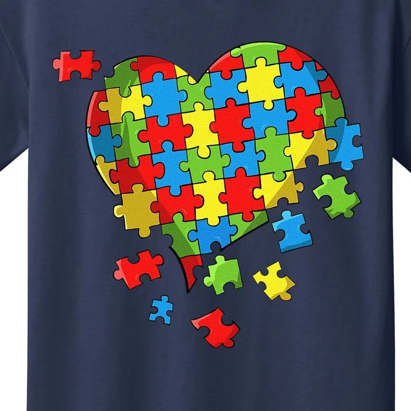 World Autism Awareness Day Heart Kids T-Shirt