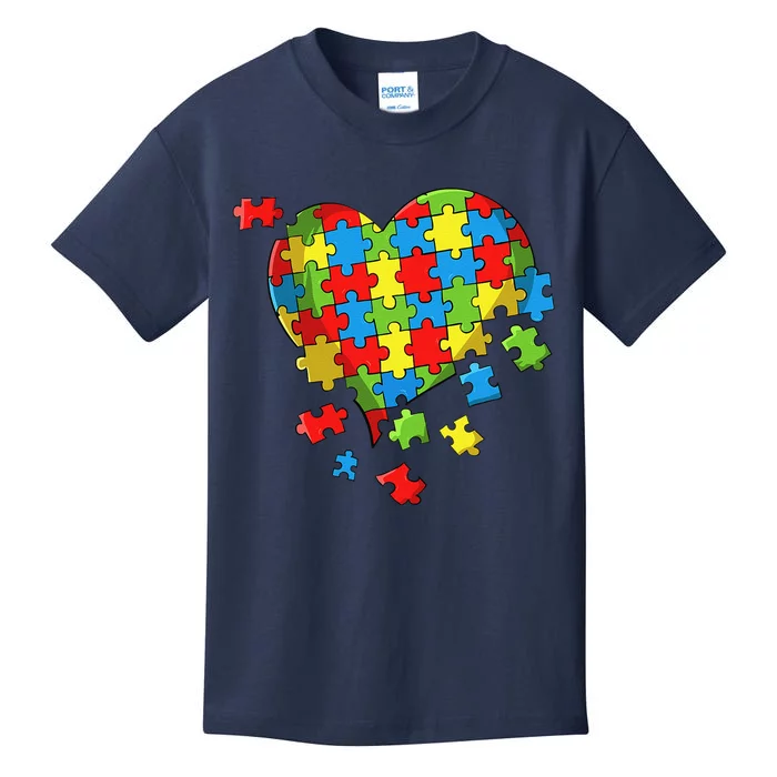 World Autism Awareness Day Heart Kids T-Shirt