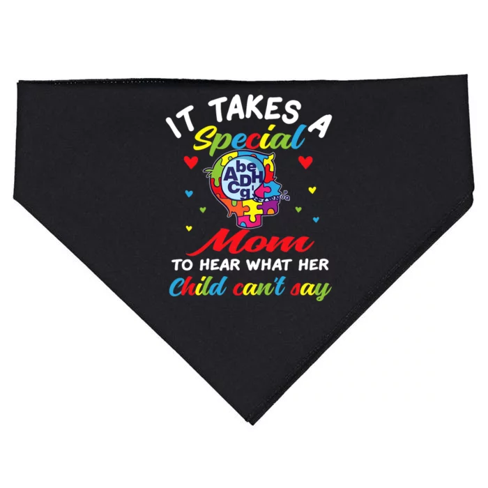 Womens Autism Awareness Mom USA-Made Doggie Bandana