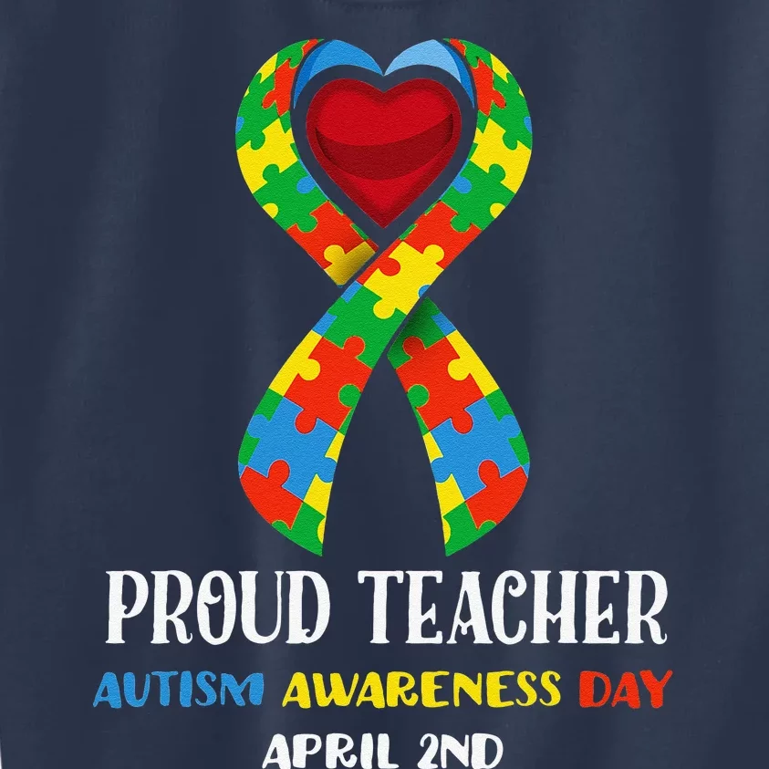 World Autism Awareness Day Proud Teacher Kids Sweatshirt