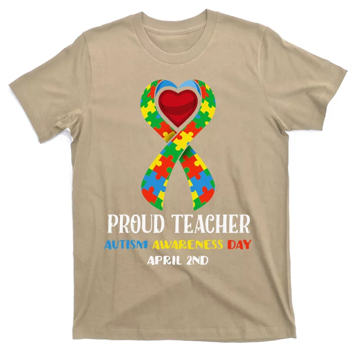 World Autism Awareness Day Proud Teacher T-Shirt