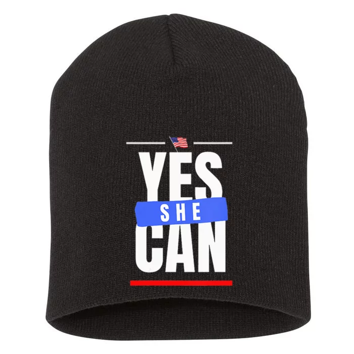 We As A People. Yes She Can Short Acrylic Beanie