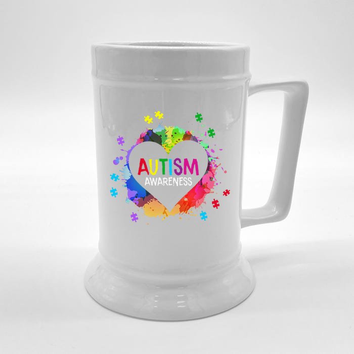 World Autism Awareness Day Front & Back Beer Stein