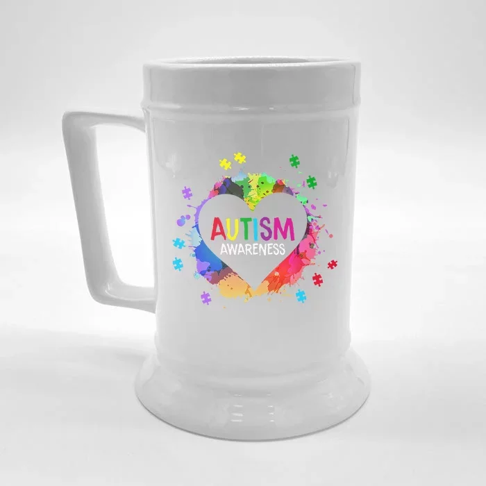 World Autism Awareness Day Front & Back Beer Stein