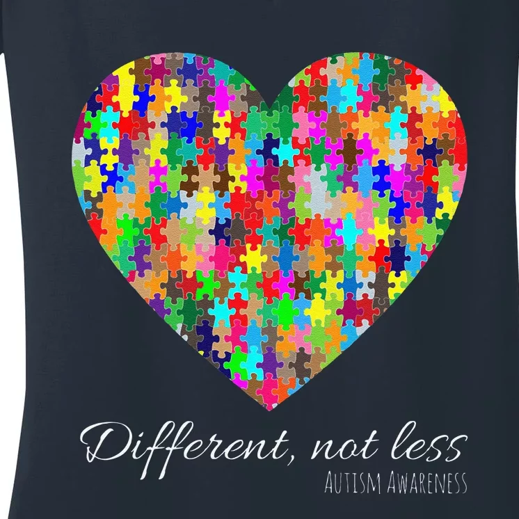 World Autism Awareness Days Different Not Less Gifts Women's V-Neck T-Shirt