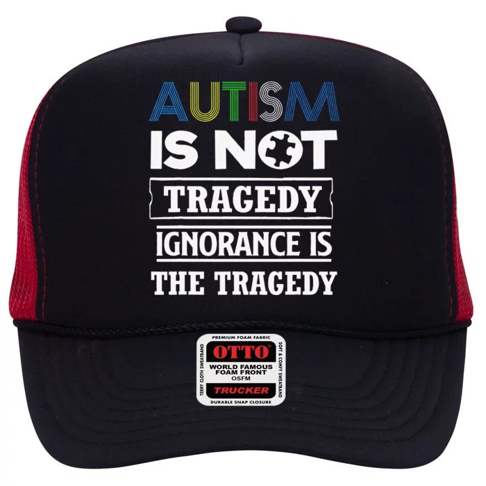 World Autism Awareness High Crown Mesh Trucker Hat