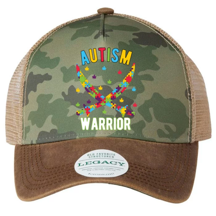 Warrior Autism Awareness Gift Legacy Tie Dye Trucker Hat