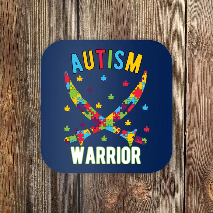 Warrior Autism Awareness Gift Coaster