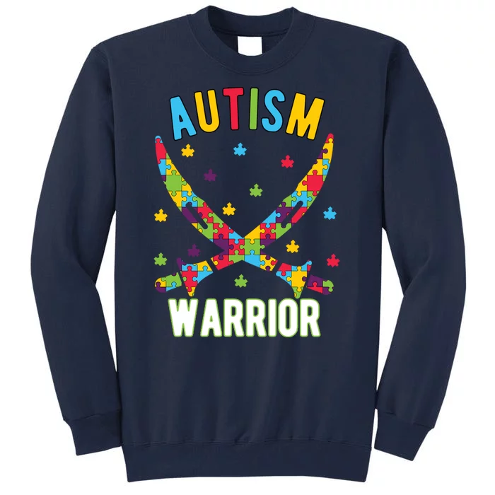 Warrior Autism Awareness Gift Tall Sweatshirt