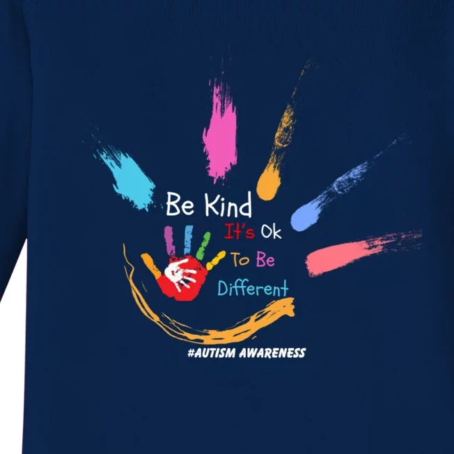 World Autism Awareness Day Be Kind ItS Ok To Be Different Gift Baby Long Sleeve Bodysuit