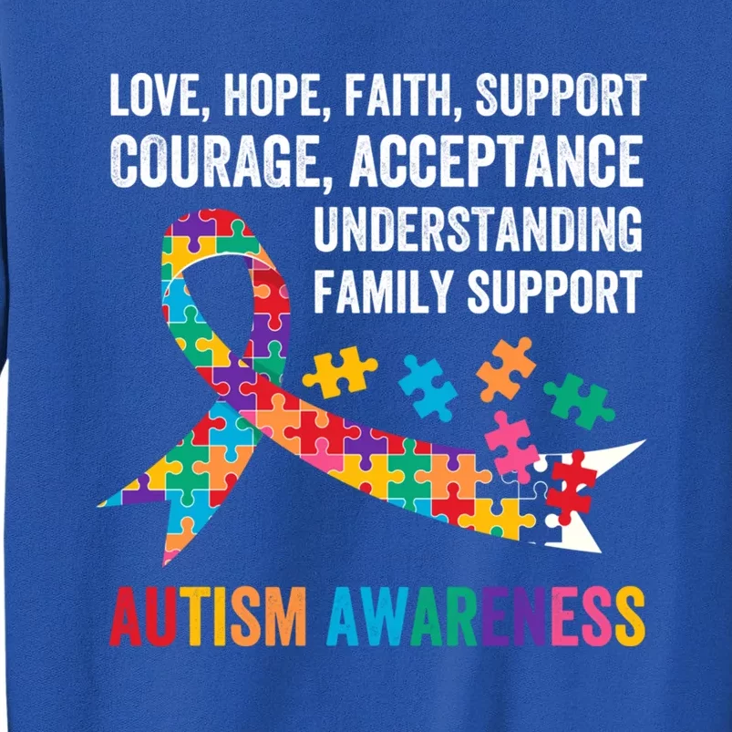 World Autism Awareness Day Month Acceptance Autism Rainbow Gift Tall Sweatshirt