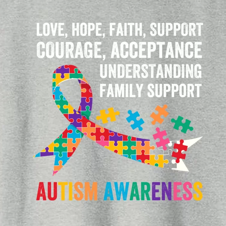 World Autism Awareness Day Month Acceptance Autism Rainbow Gift Women's Crop Top Tee