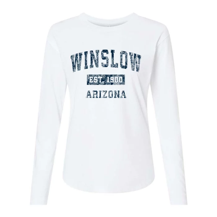 Winslow Arizona Az Vintage Sports Womens Cotton Relaxed Long Sleeve T-Shirt