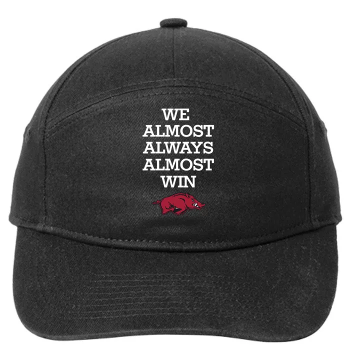 We Almost Always Almost Win Arkansas 7-Panel Snapback Hat