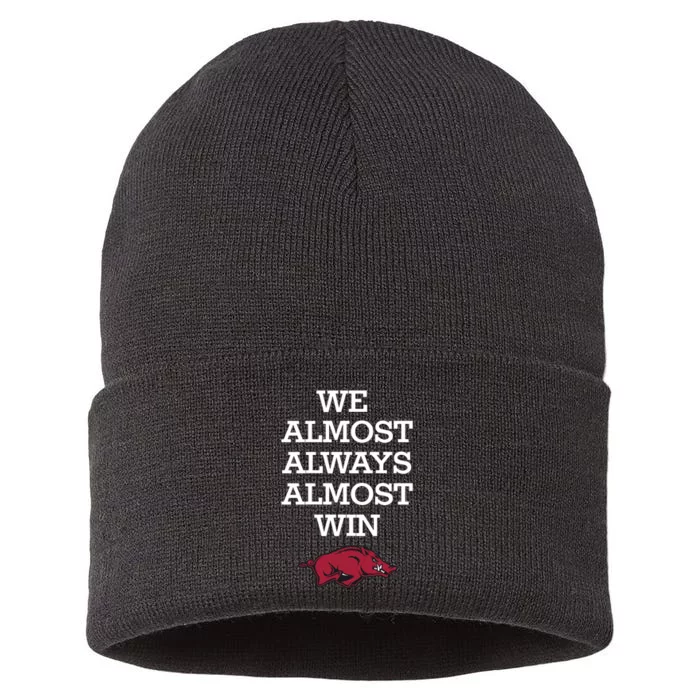 We Almost Always Almost Win Arkansas Sustainable Knit Beanie