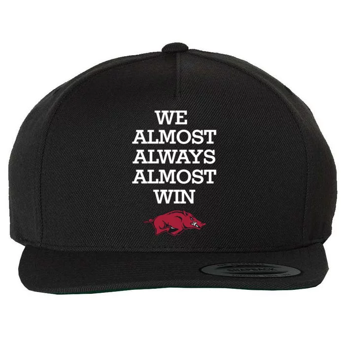 We Almost Always Almost Win Arkansas Wool Snapback Cap