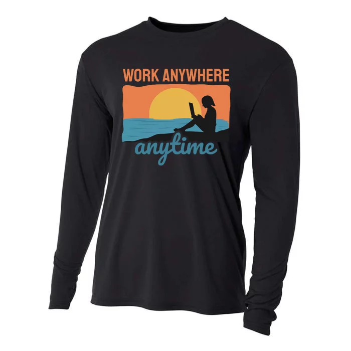 Work Anywhere Anytime Cooling Performance Long Sleeve Crew