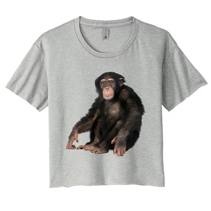 We Are All Hu Monkey Ape Chimpanzee Meaningful Gift Women's Crop Top Tee