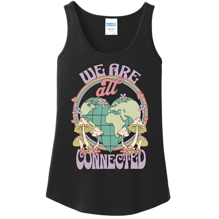 We Are All Connected Earth Day Ladies Essential Tank