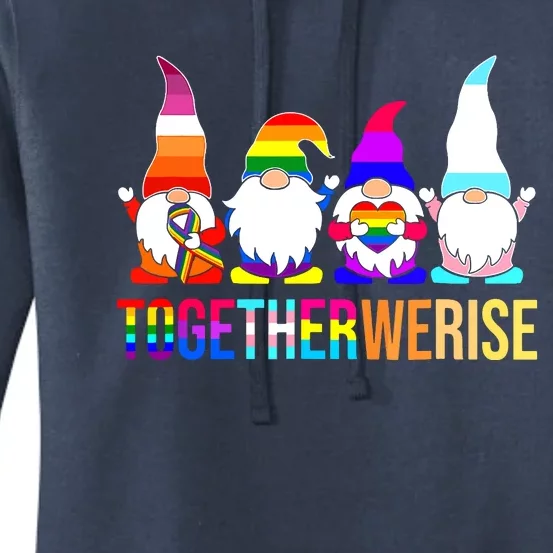 We Are All Human Gnomes Pride Ally Gnome LGBT Funny Women's Pullover Hoodie