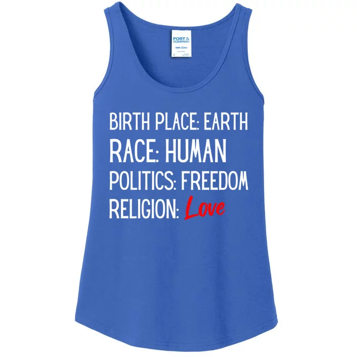 We Are All The Same Earth Hu Freedom Love Choose Kindness Cute Gift Ladies Essential Tank