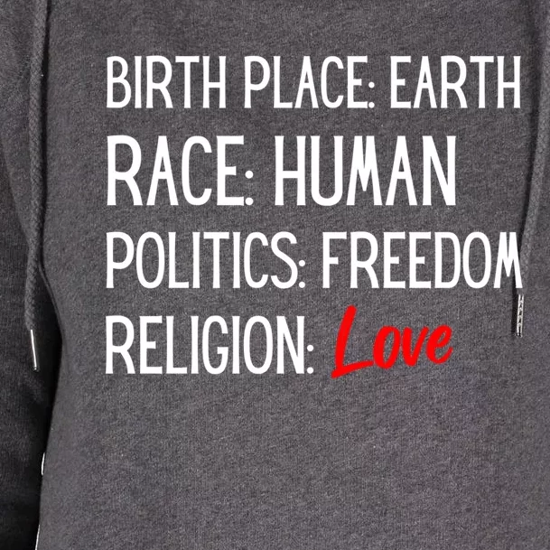 We Are All The Same Earth Hu Freedom Love Choose Kindness Cute Gift Womens Funnel Neck Pullover Hood