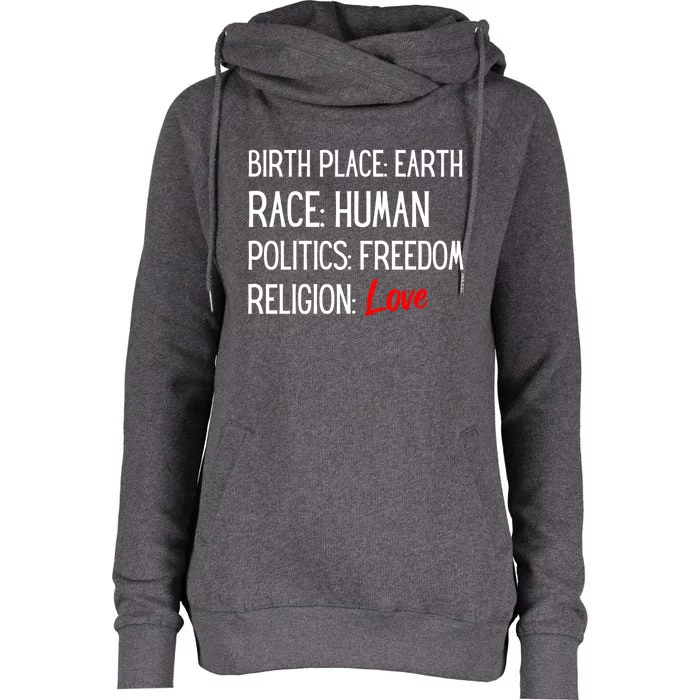 We Are All The Same Earth Hu Freedom Love Choose Kindness Cute Gift Womens Funnel Neck Pullover Hood