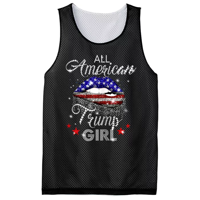 Womens All American Trump Girl Mesh Reversible Basketball Jersey Tank