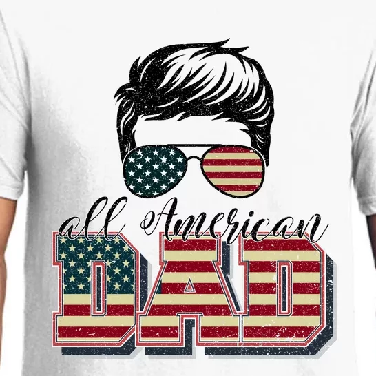 Womens All American Dad 4Th Of July Men Family Matching Sunglasses Pajama Set