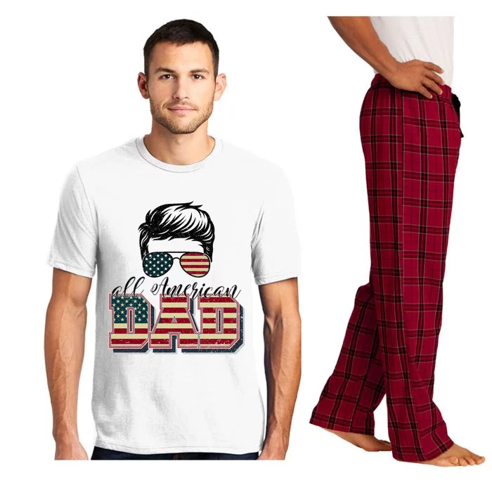 Womens All American Dad 4Th Of July Men Family Matching Sunglasses Pajama Set