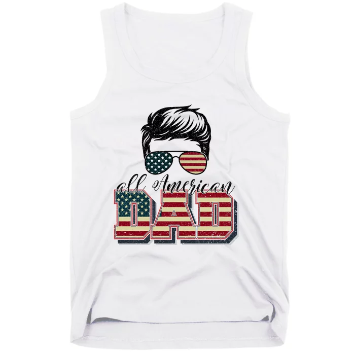 Womens All American Dad 4Th Of July Men Family Matching Sunglasses Tank Top