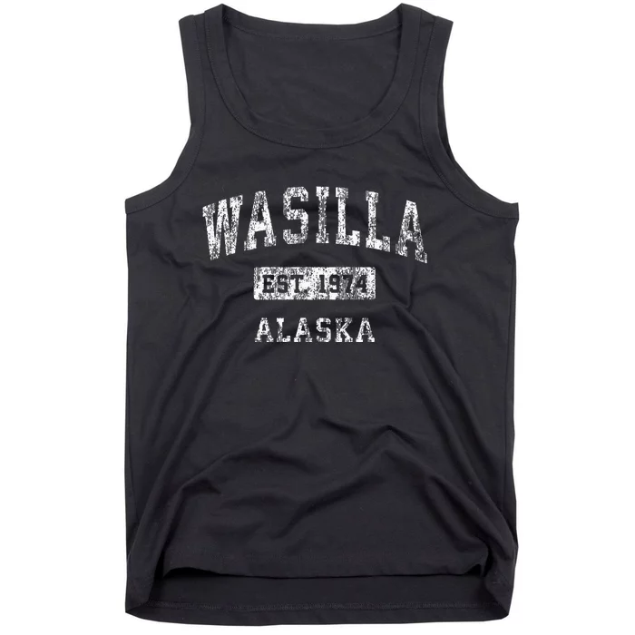 Wasilla Alaska Ak Vintage Established Sports Tank Top