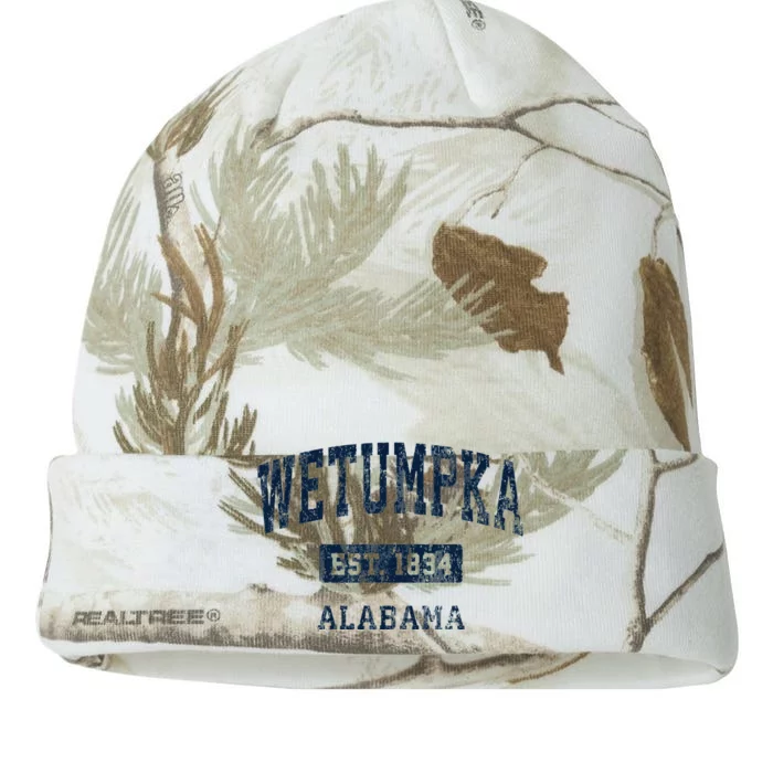 Wetumpka Alabama Al Vintage Sports Established Kati - 12in Camo Beanie