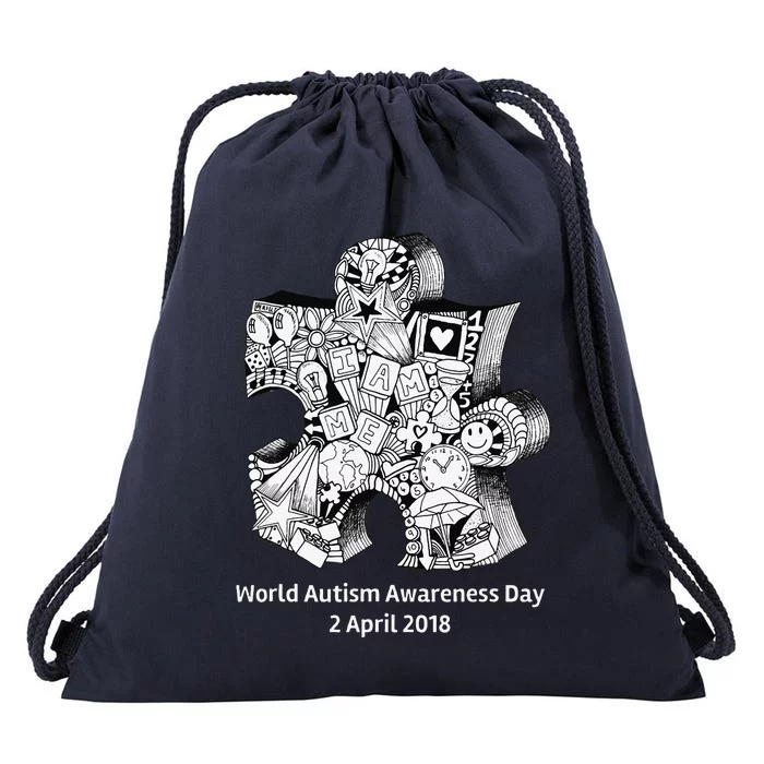 World Autism Awareness 2 Ap Drawstring Bag