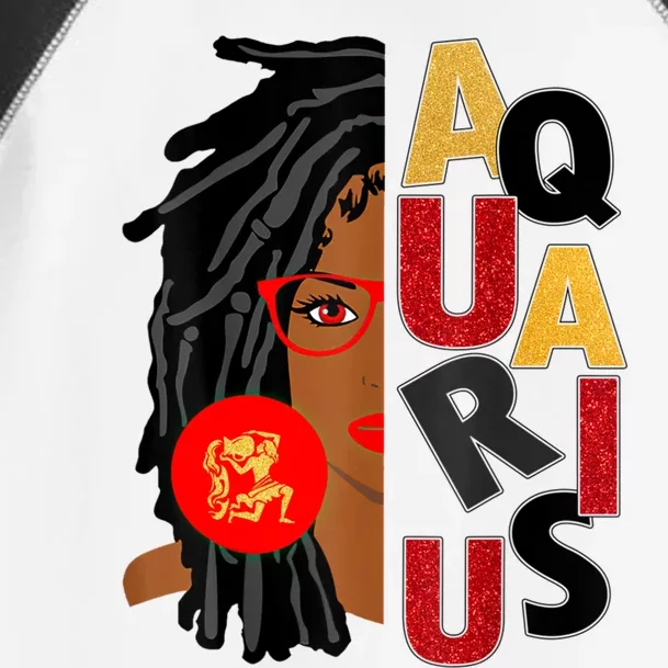 Wo Aquarius Afro Locs Zodiac Signs Birthday Gift Toddler Fine Jersey T-Shirt