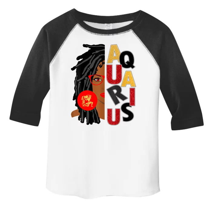 Wo Aquarius Afro Locs Zodiac Signs Birthday Gift Toddler Fine Jersey T-Shirt