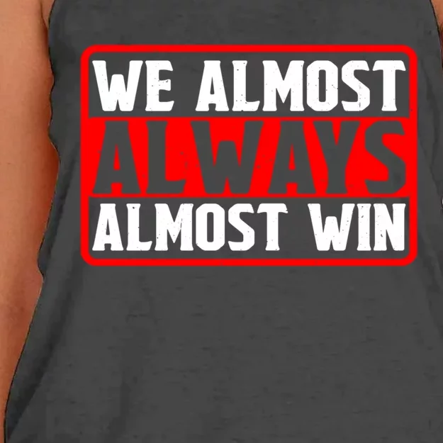 We Almost Always Almost Win Women's Knotted Racerback Tank