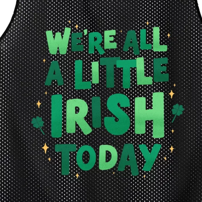 We Are All Little Irish Today, St Patricks Day Mesh Reversible Basketball Jersey Tank